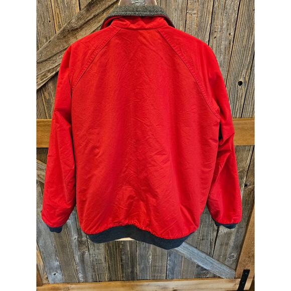 Woolrich Vintage Coat Nylon Fleece Lined Red Jacket Made in USA Size Large L ^ - Picture 2 of 6